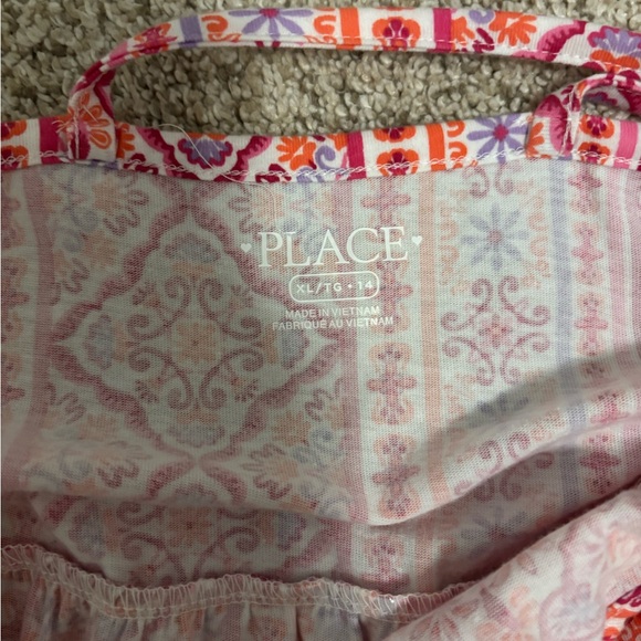 Pink and Orange Patterned Girl’s Dress - Picture 5 of 5